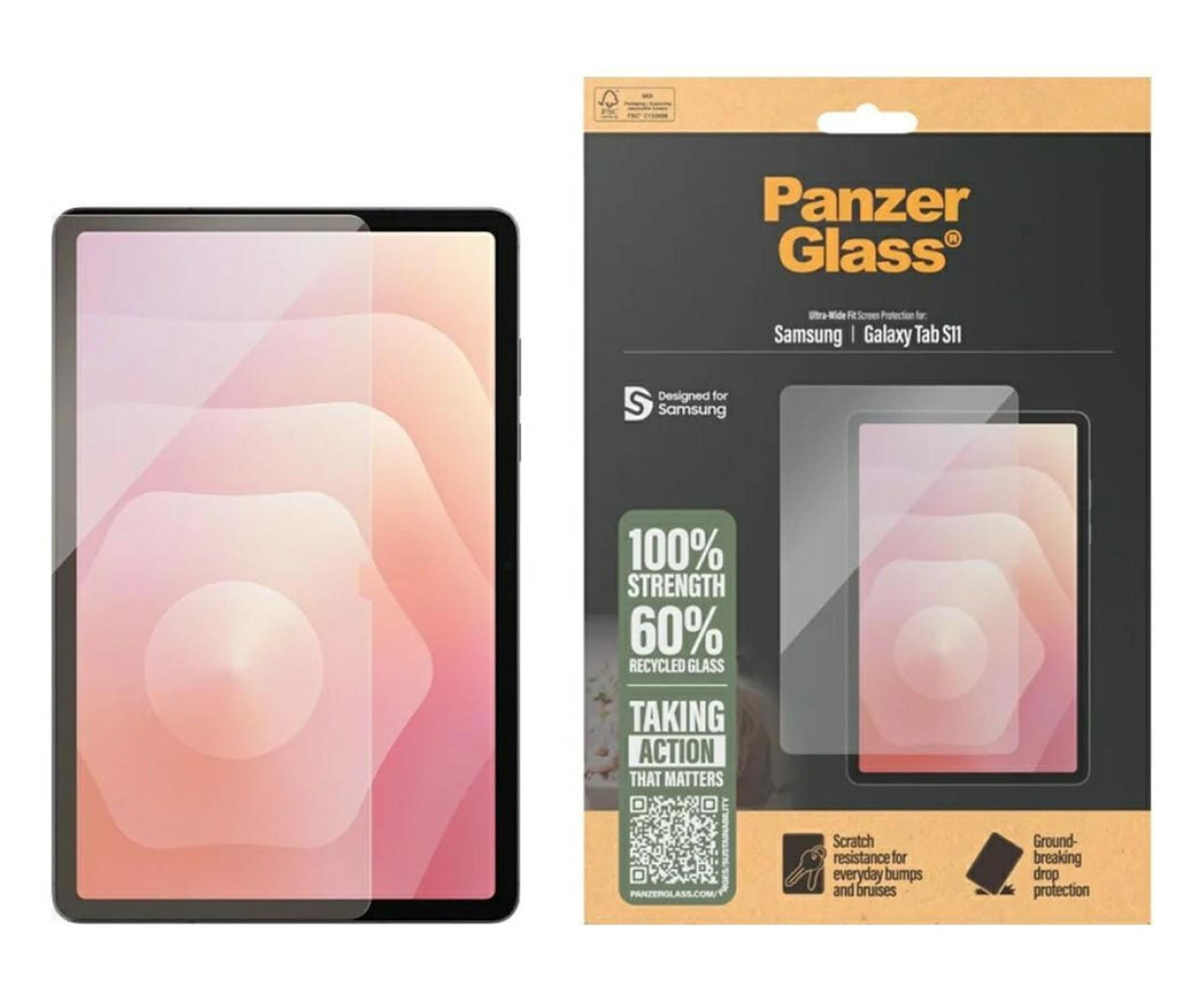 PanzerGlass Ultra-Wide Fit do Samsung Galaxy Tab S11