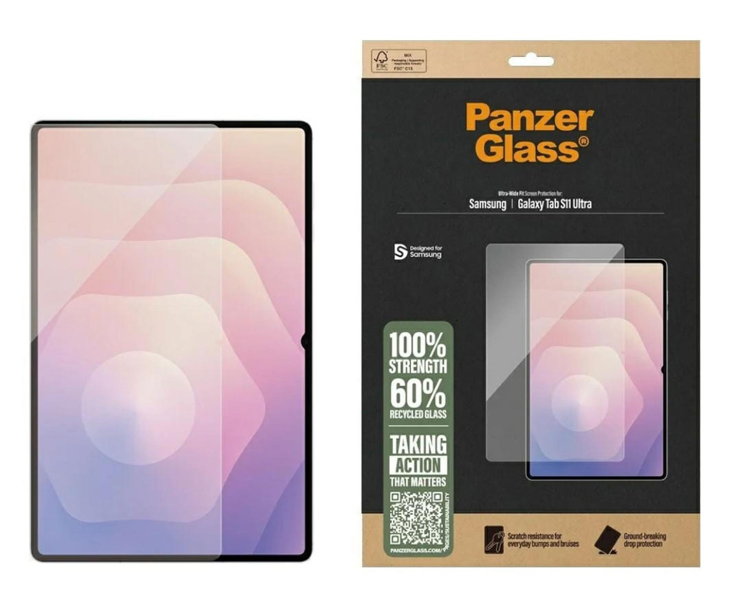 PanzerGlass Ultra-Wide Fit do Samsung Galaxy Tab S11 Ultra