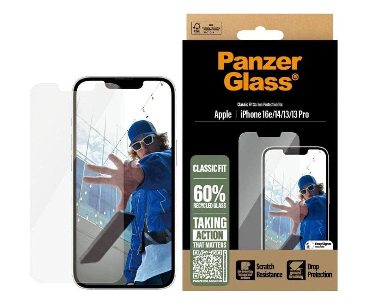 PanzerGlass Classic Fit do iPhone 17e/16e/14/13/13 Pro