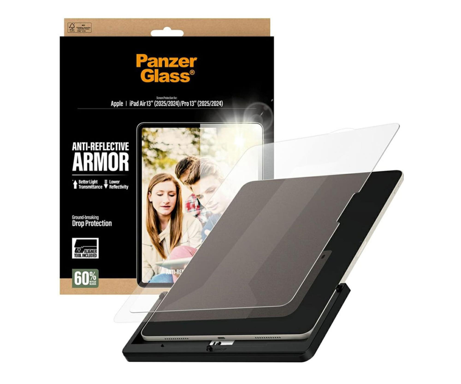 PanzerGlass Ultra-Wide Fit Reflective do iPad Air/Pro 13" M2/M3/M4/M5