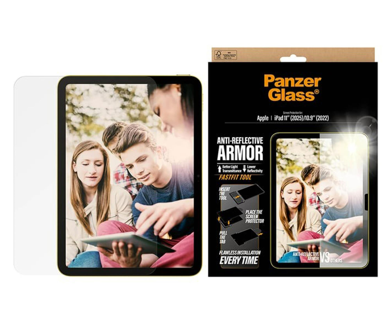 PanzerGlass Ultra-Wide Fit Anti-Reflective Armor do iPad Air 11"
