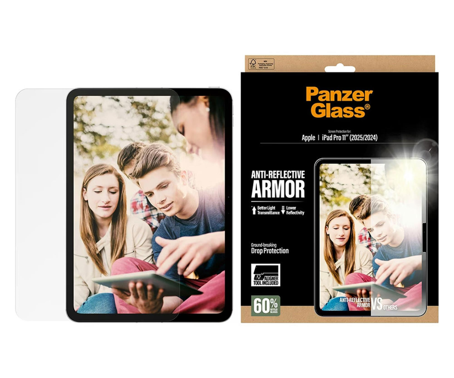 PanzerGlass Ultra-Wide Fit Anti-Reflective Armor do iPad Air 11"