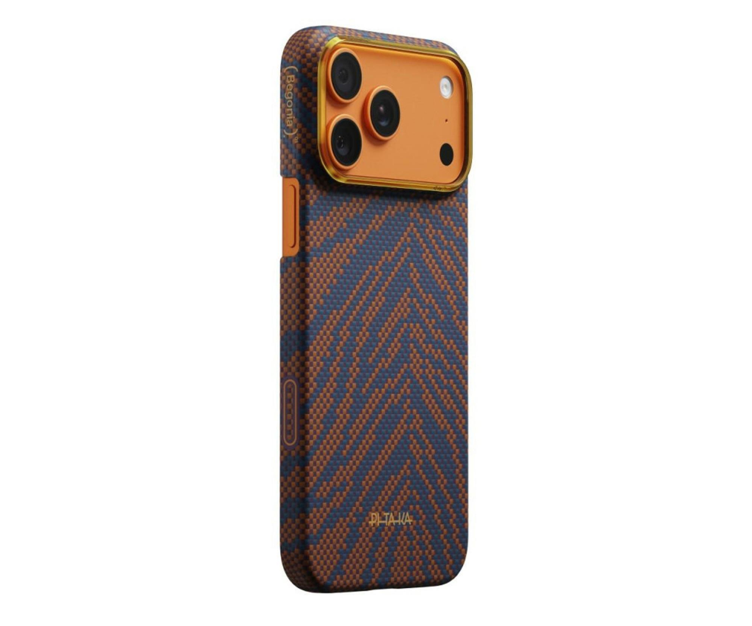 PITAKA Edge Case Breath of Veins do iPhone 17 Pro Burning Orange