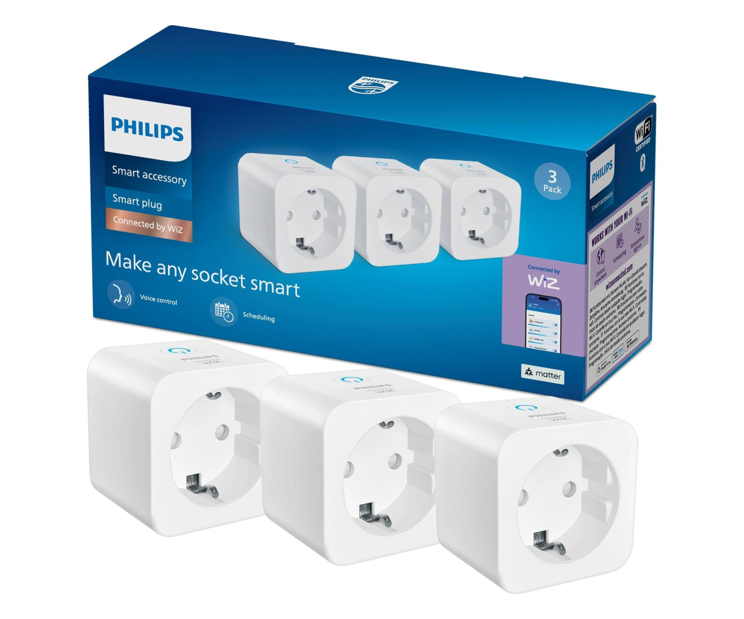 Philips Smart inteligentne gniazdko typ F 3 szt.