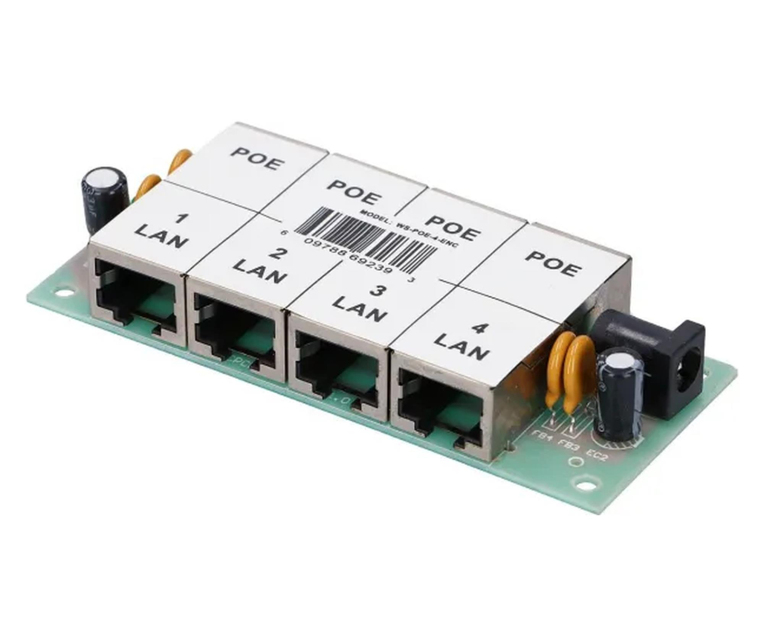 ExtraLink 4 Portowy PoE Injector 4x 100Mb/s RJ45, Bez Obudowy