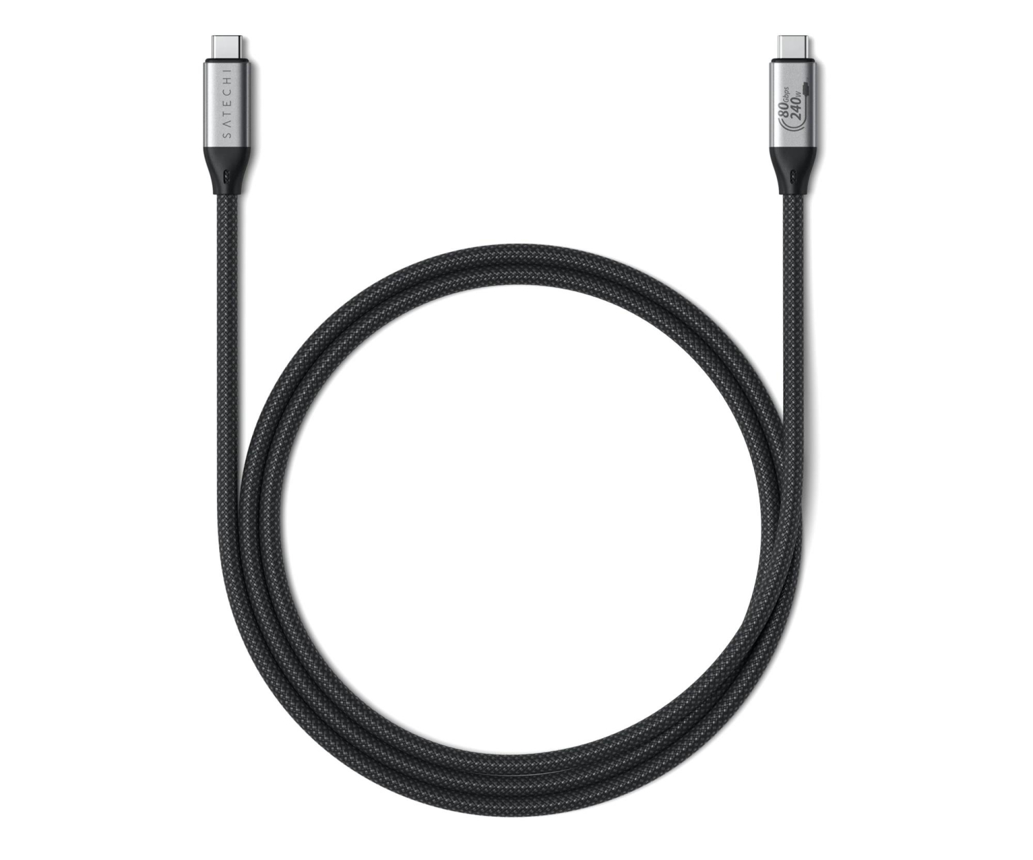 Satechi USB4 V2 Pro Cable USB-C, PD 240W, 8K 120Hz 1,2m space gray