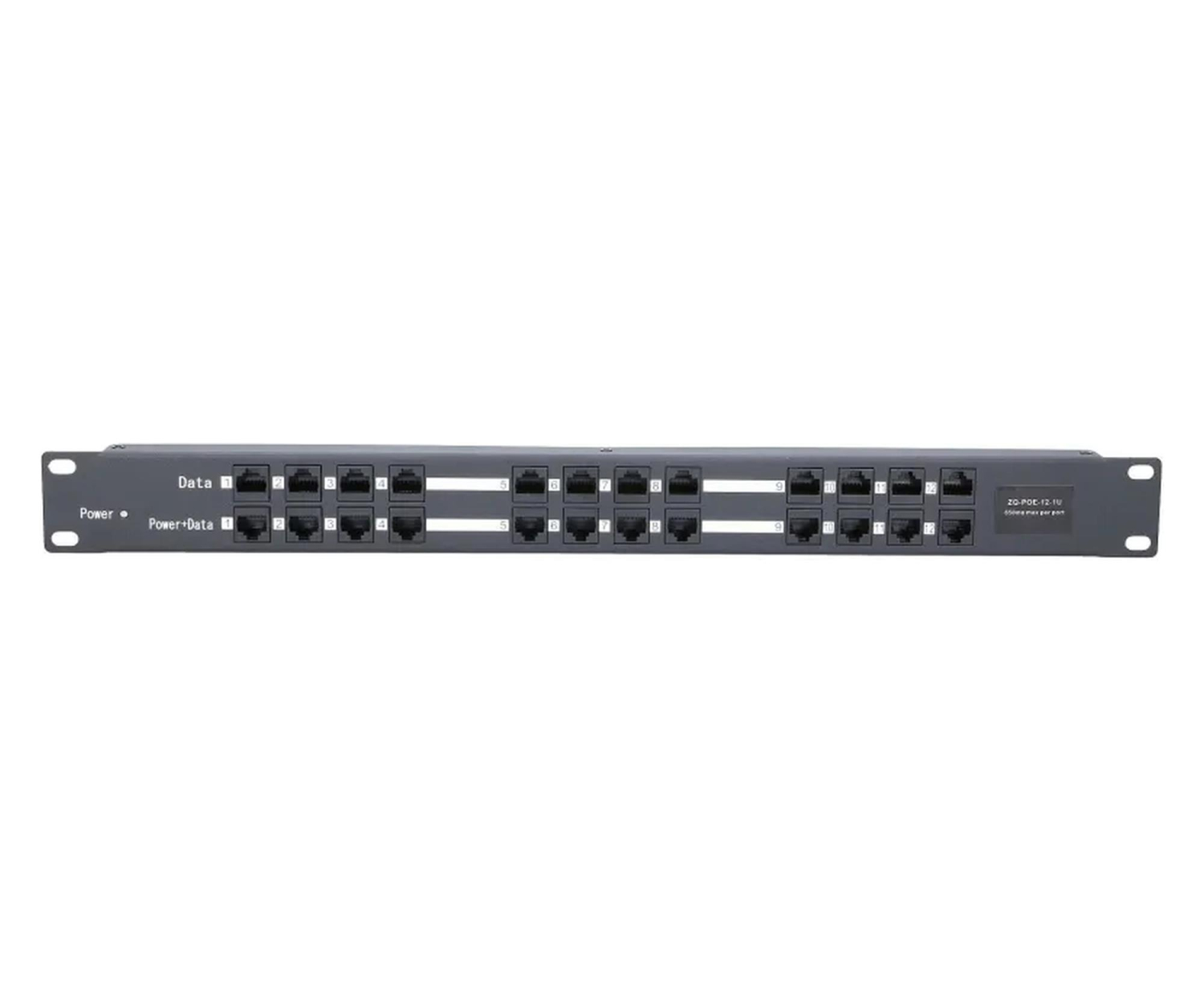 ExtraLink 12 Portowy PoE Injector 12x 100Mb/s RJ45, Obudowa Rack