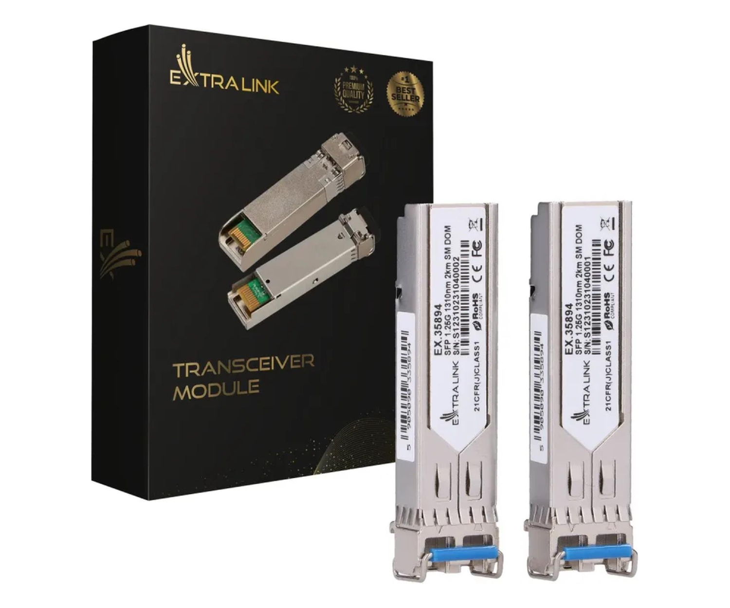 ExtraLink SFP 1.25G 2-pack LC/UPC 2km jednomodowy
