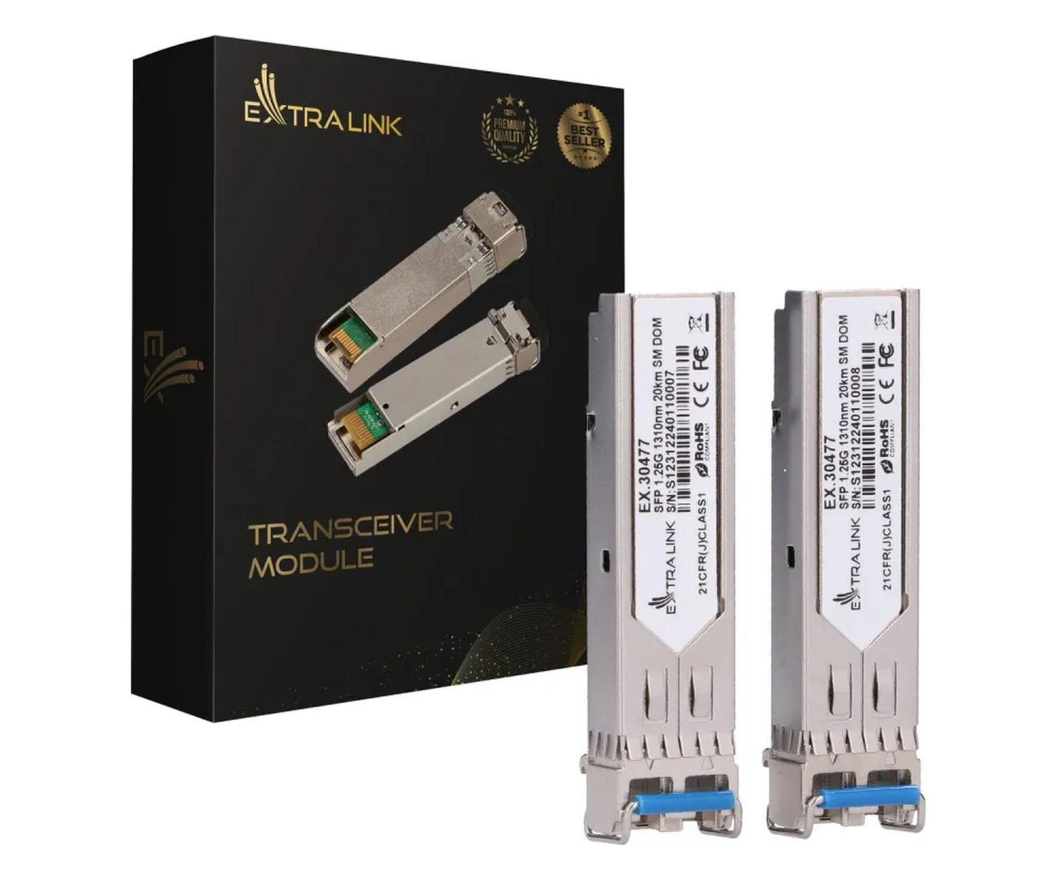 ExtraLink SFP 1.25G 2-Pack LC/UPC 20km jednomodowy (do HP/Aruba)