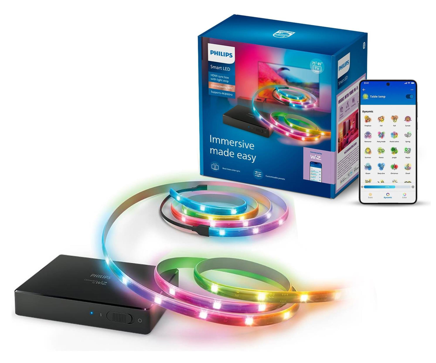 Philips Smart Sync box 2.0 + taśma LED do TV 75''- 85''