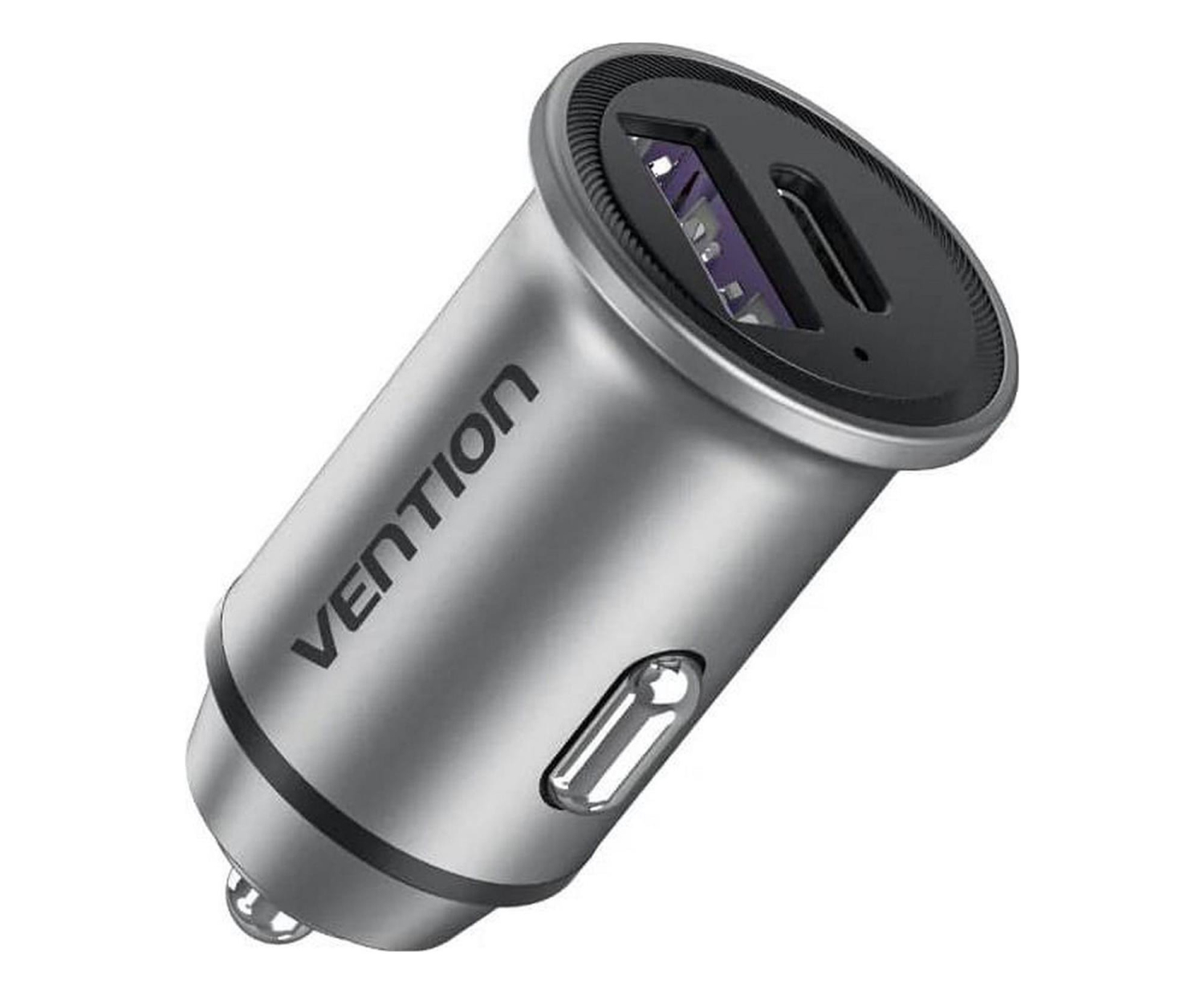 Ładowarka samochodowa Vention USB-A USB-C 30W PD