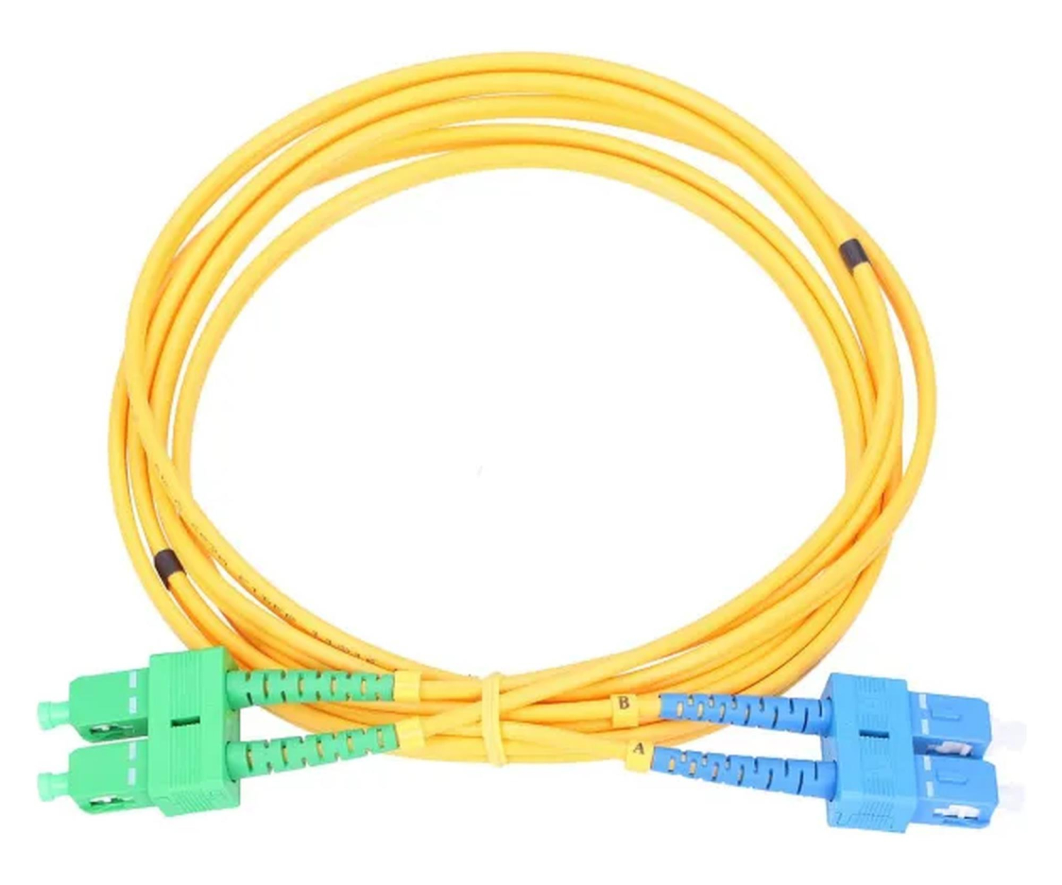 ExtraLink SC/UPC-SC/APC Patchcord PVC Jednomodowy Duplex G652D 3mm 5m