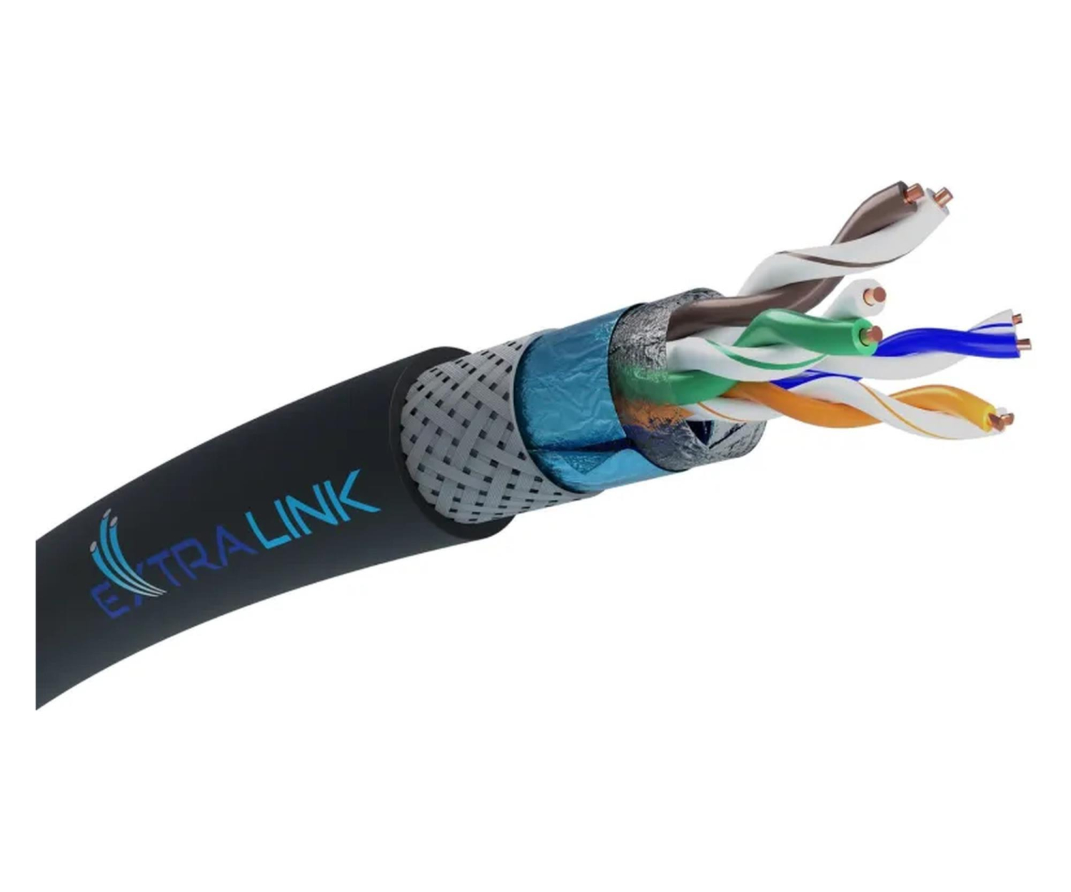 ExtraLink CAT5E SFTP (SF/UTP) V2 Zewnętrzny Kabel sieciowy 305M