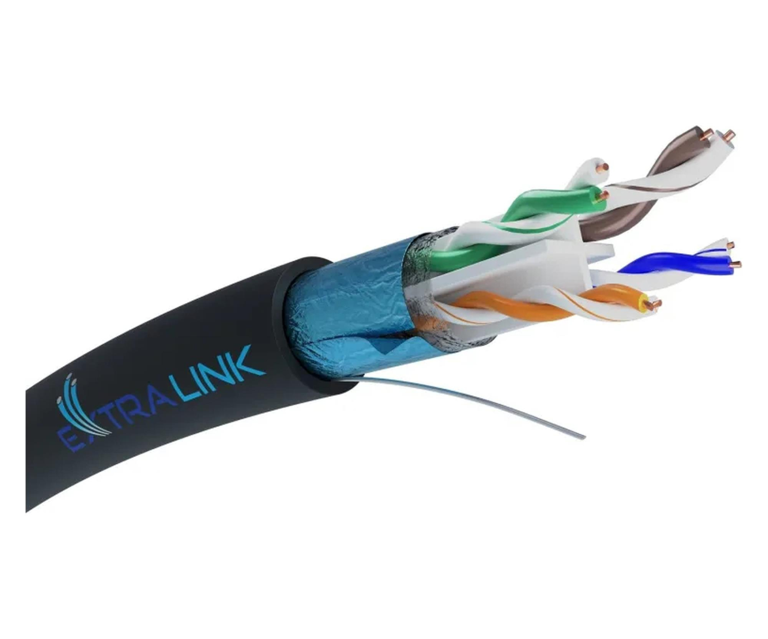 ExtraLink CAT6 FTP (F/UTP) V2 Zewnętrzny Kabel sieciowy 305M