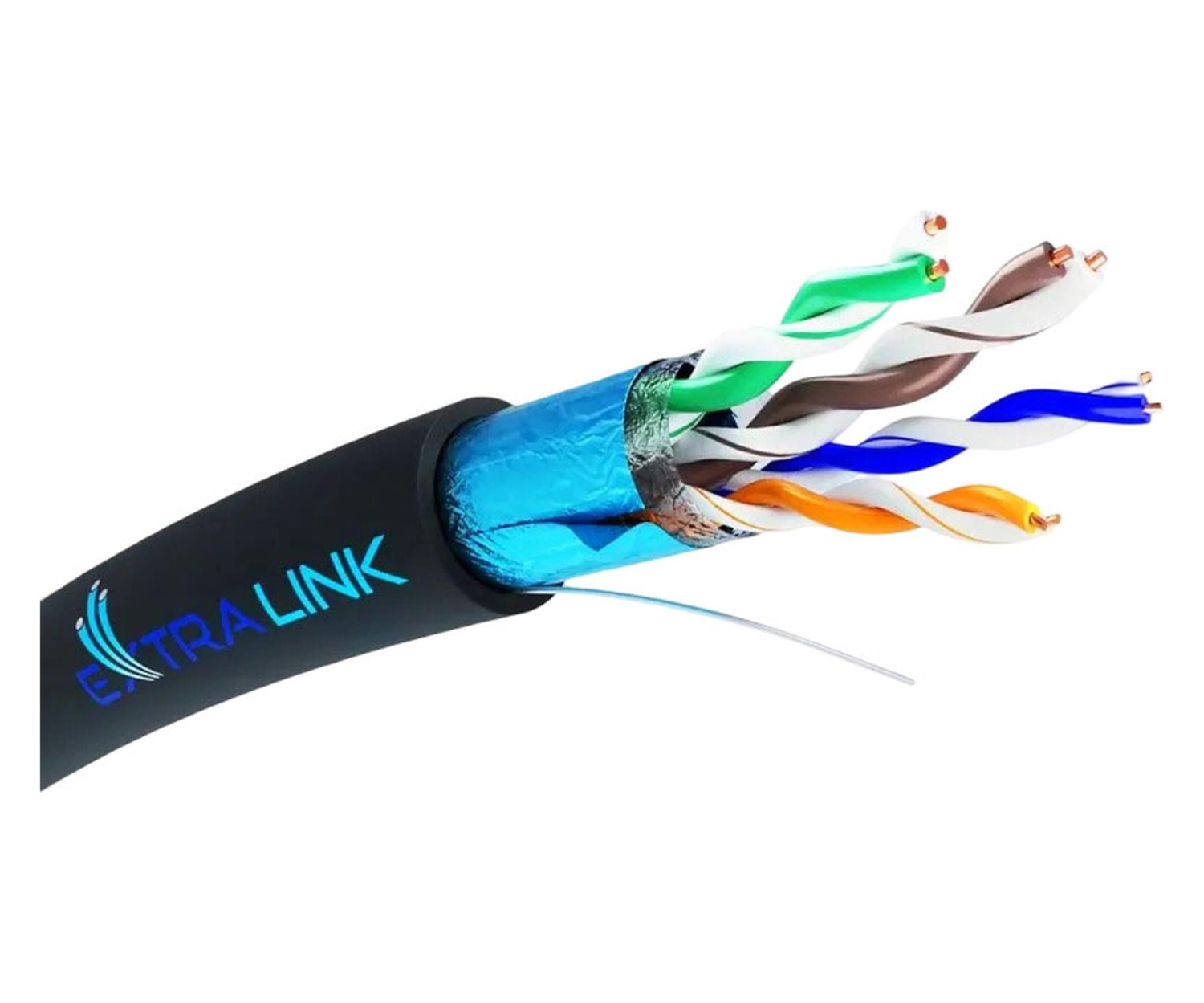 ExtraLink CAT5E FTP (F/UTP) Zewnętrzny Kabel sieciowy 50M