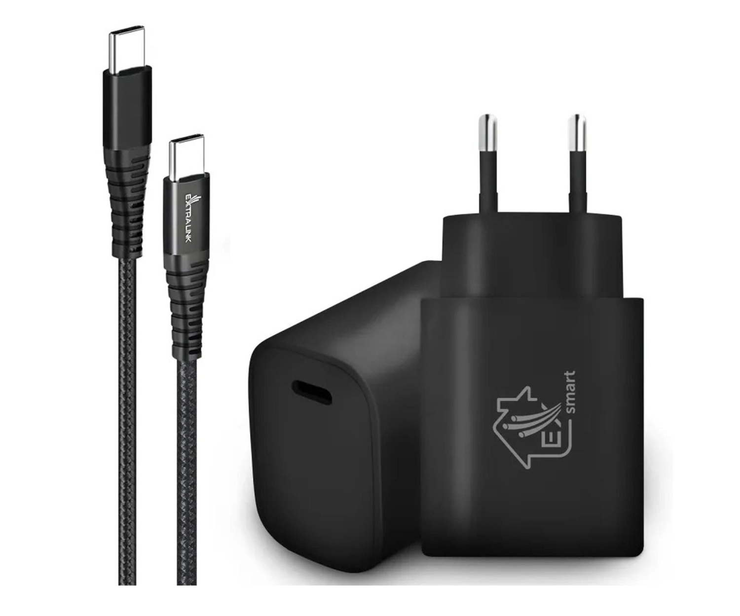 Extralink Smart Life USB-C 18W + kabel USB-C do USB-C
