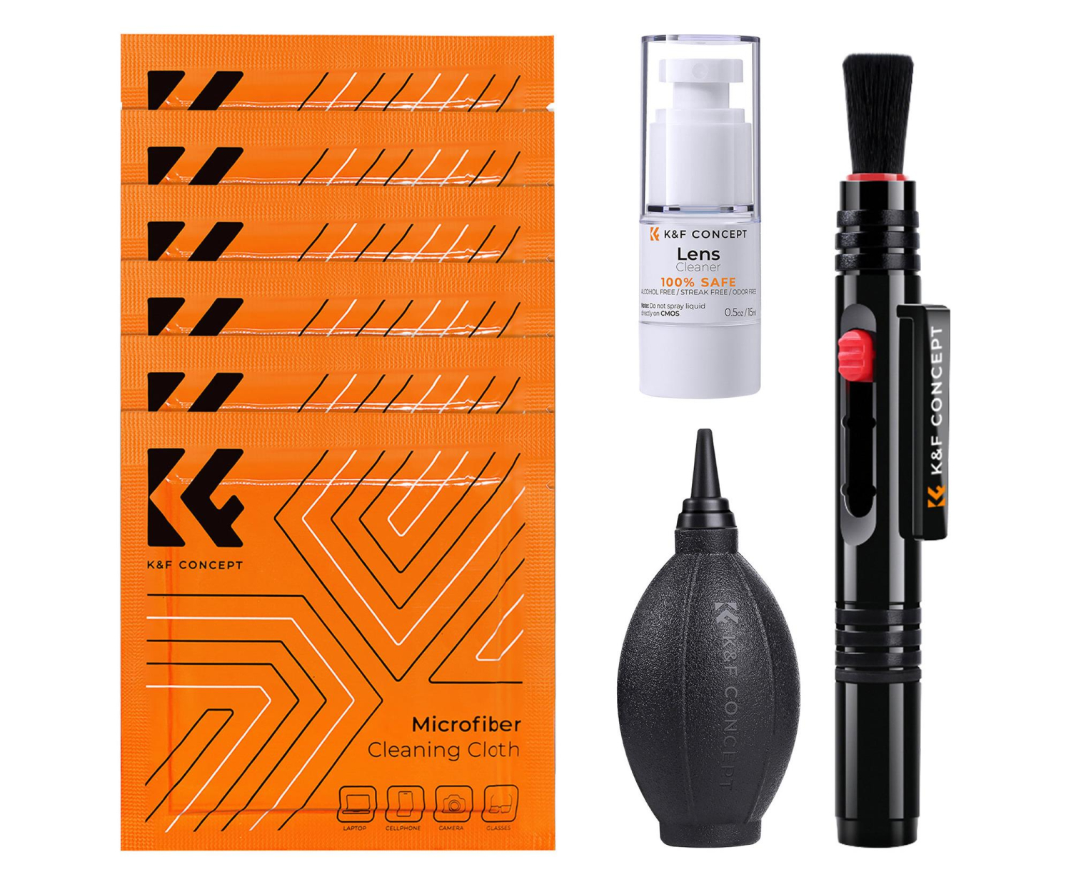 K&F Concept Zestaw czyszczący do optyki Cleaning Kit 4w1