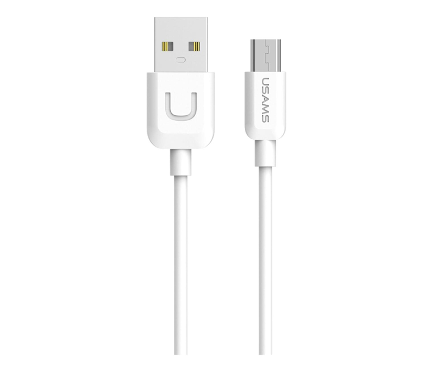 USAMS Kabel U-Turn microUSB 1m biały (US-SJ098)