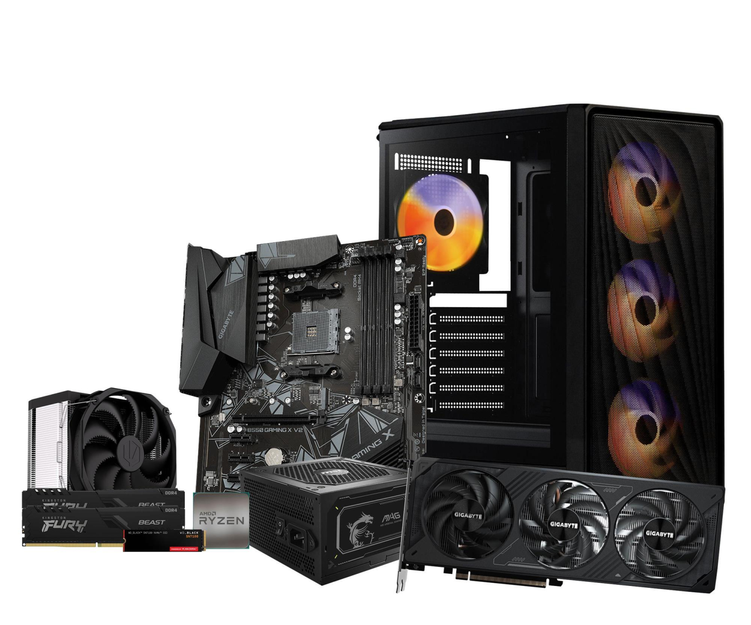 Polecany zestaw Ryzen 7 5700X/32B/1TB/RTX 5070