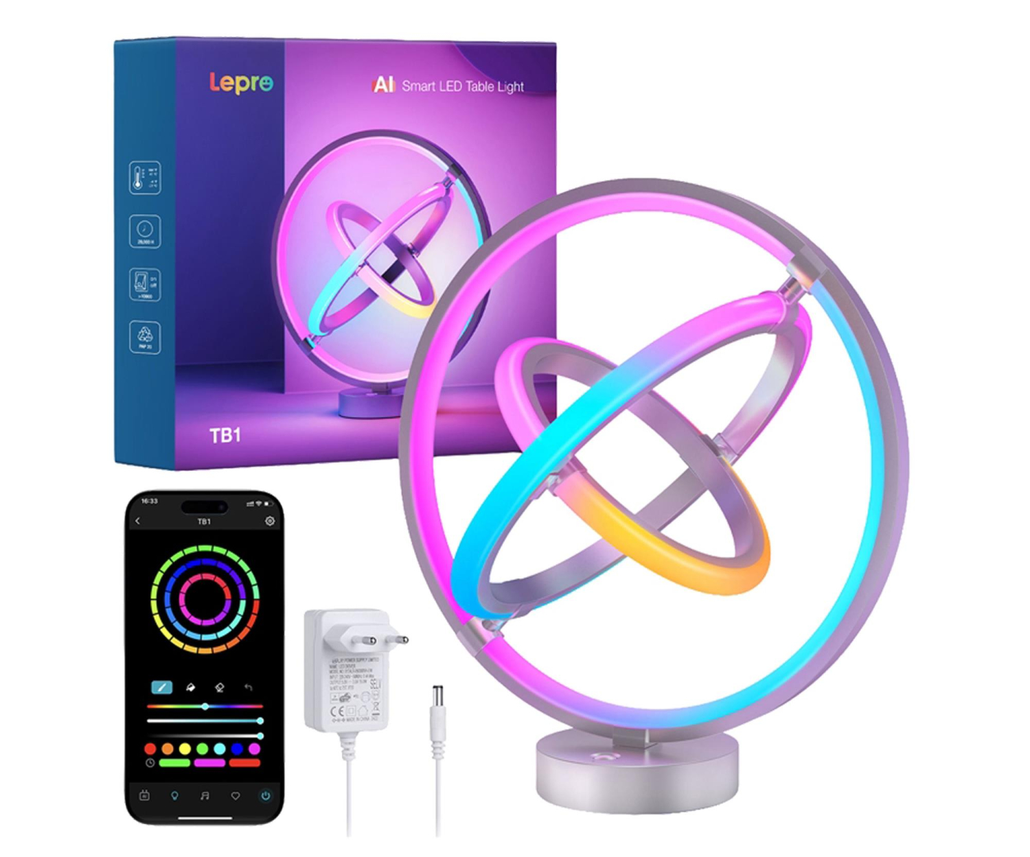 Lepro Lampa biurkowa TB1 RGB
