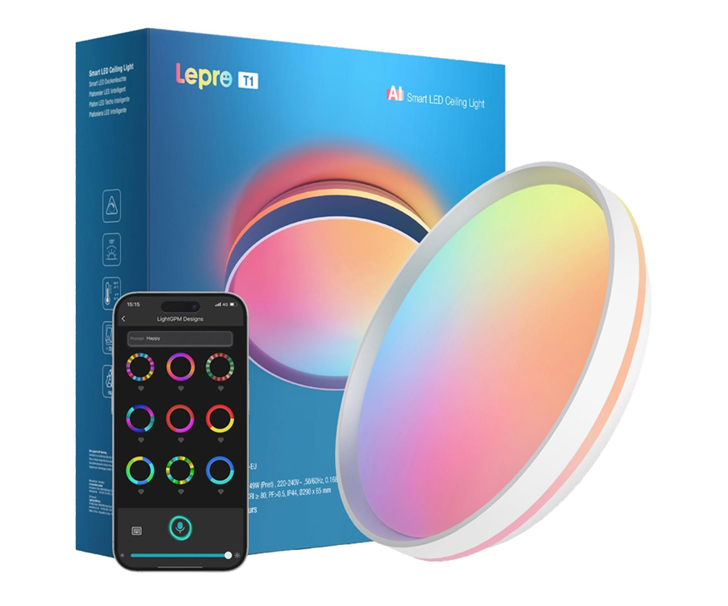 Lepro Lampa sufitowa smart T1 1800lm