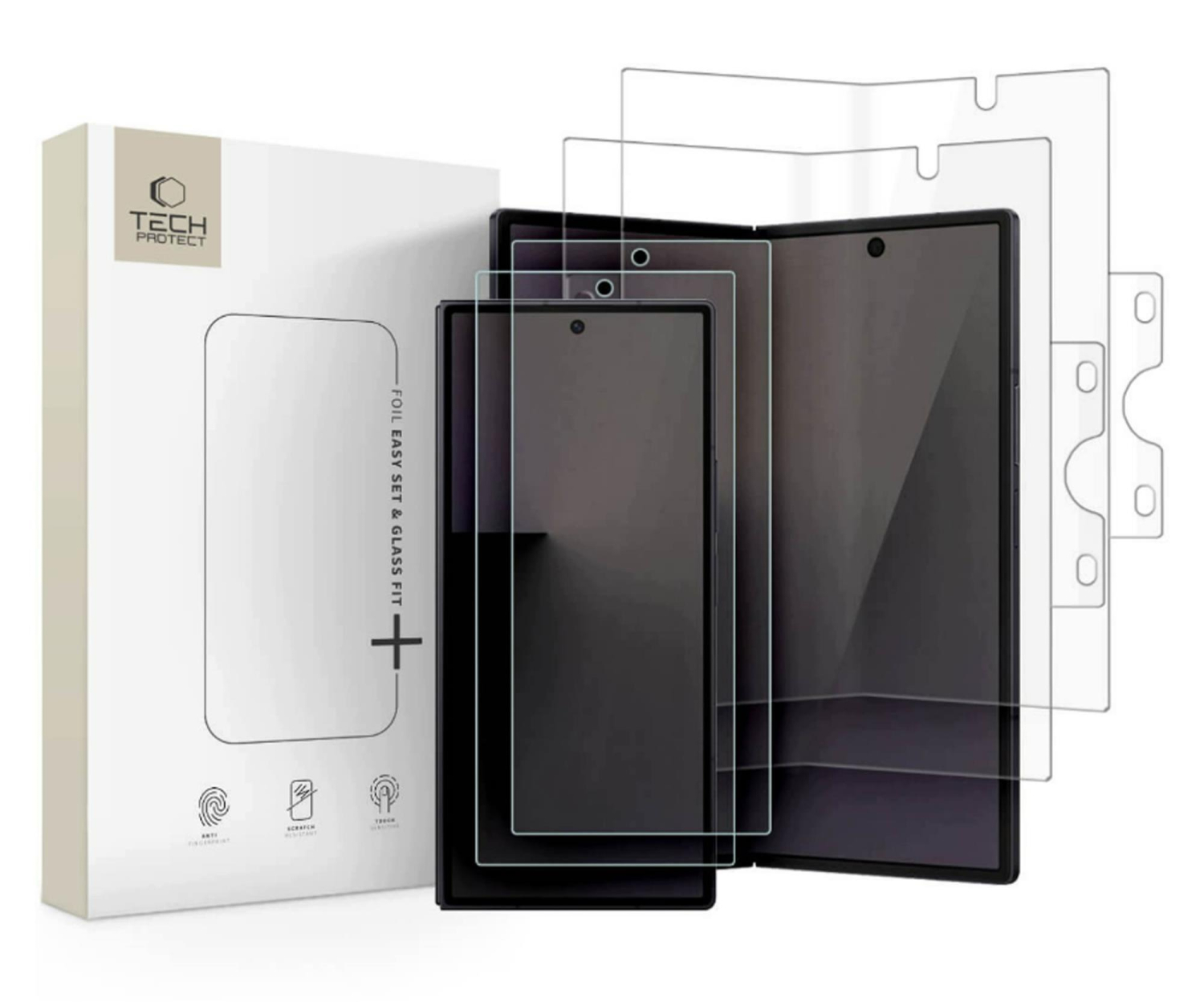 Tech-Protect Easy Set Foil & Glass Fit+ 4In1 do Galaxy Z Fold 8 Ultra Cle