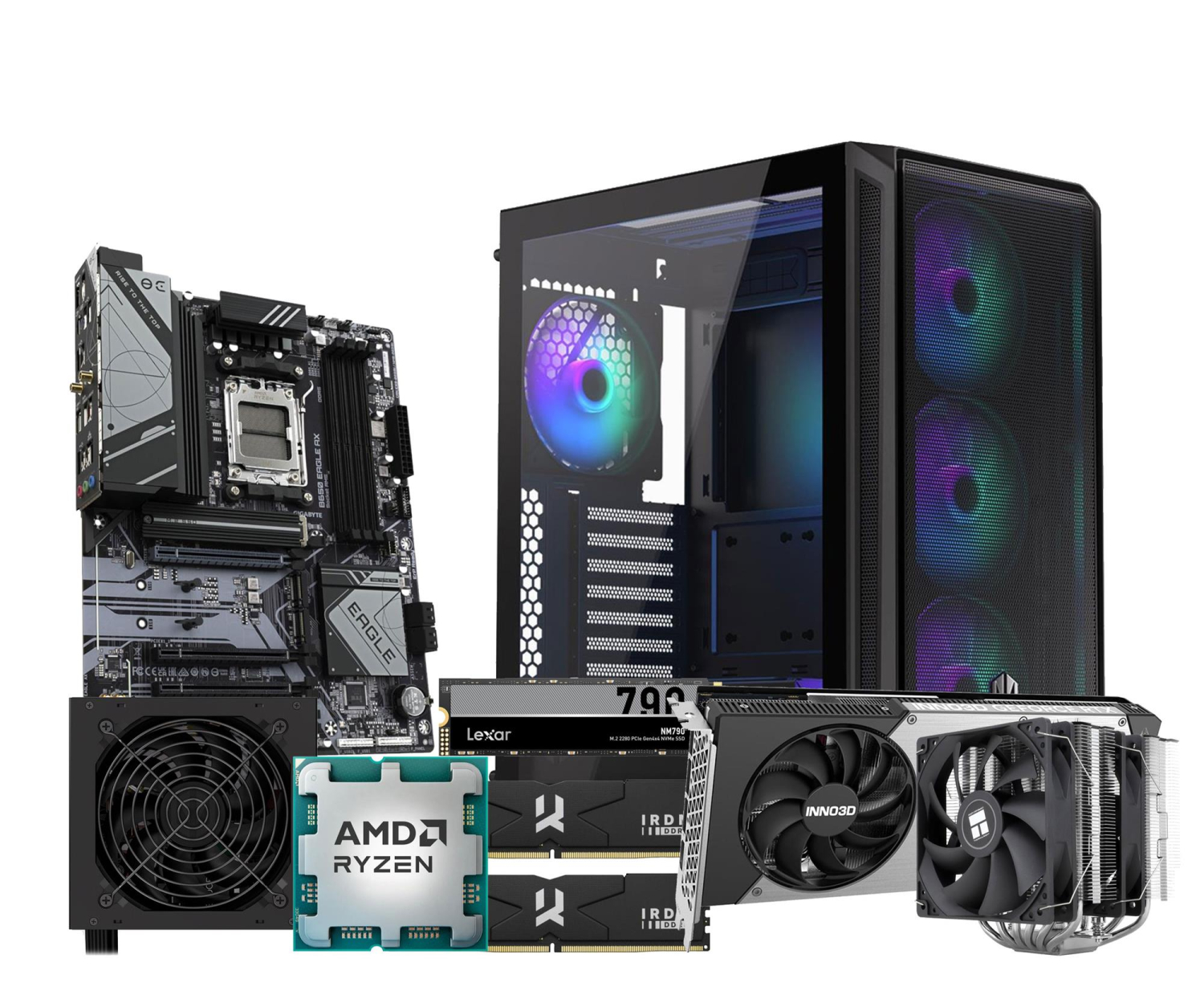 Polecany zestaw Ryzen 7 9800X3D/32GB/2TB/RTX 5070 12GB