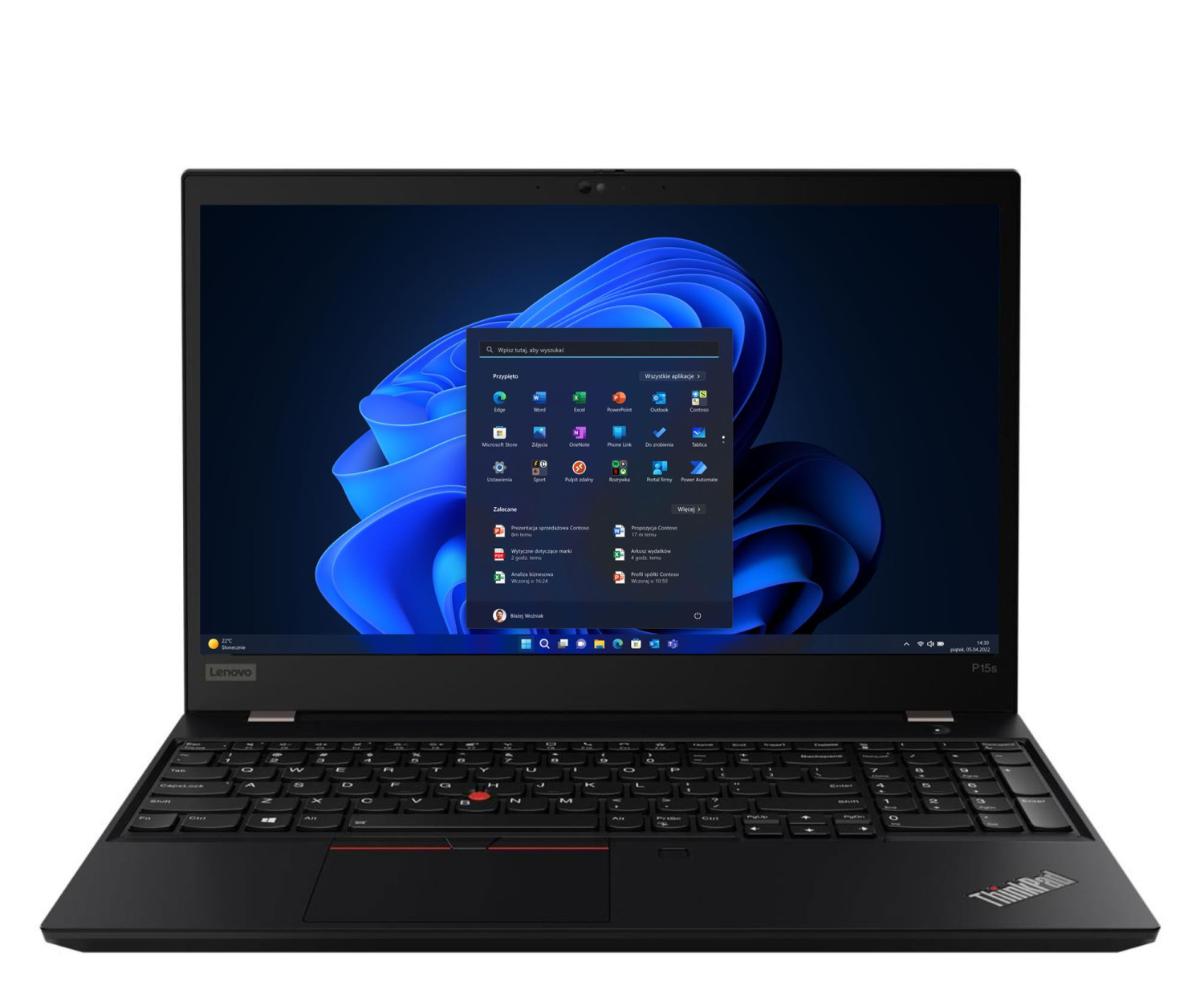 Lenovo ThinkPad P15s Gen 2 i5-1145G7/16GB/256/Win11P T500 odnowiony