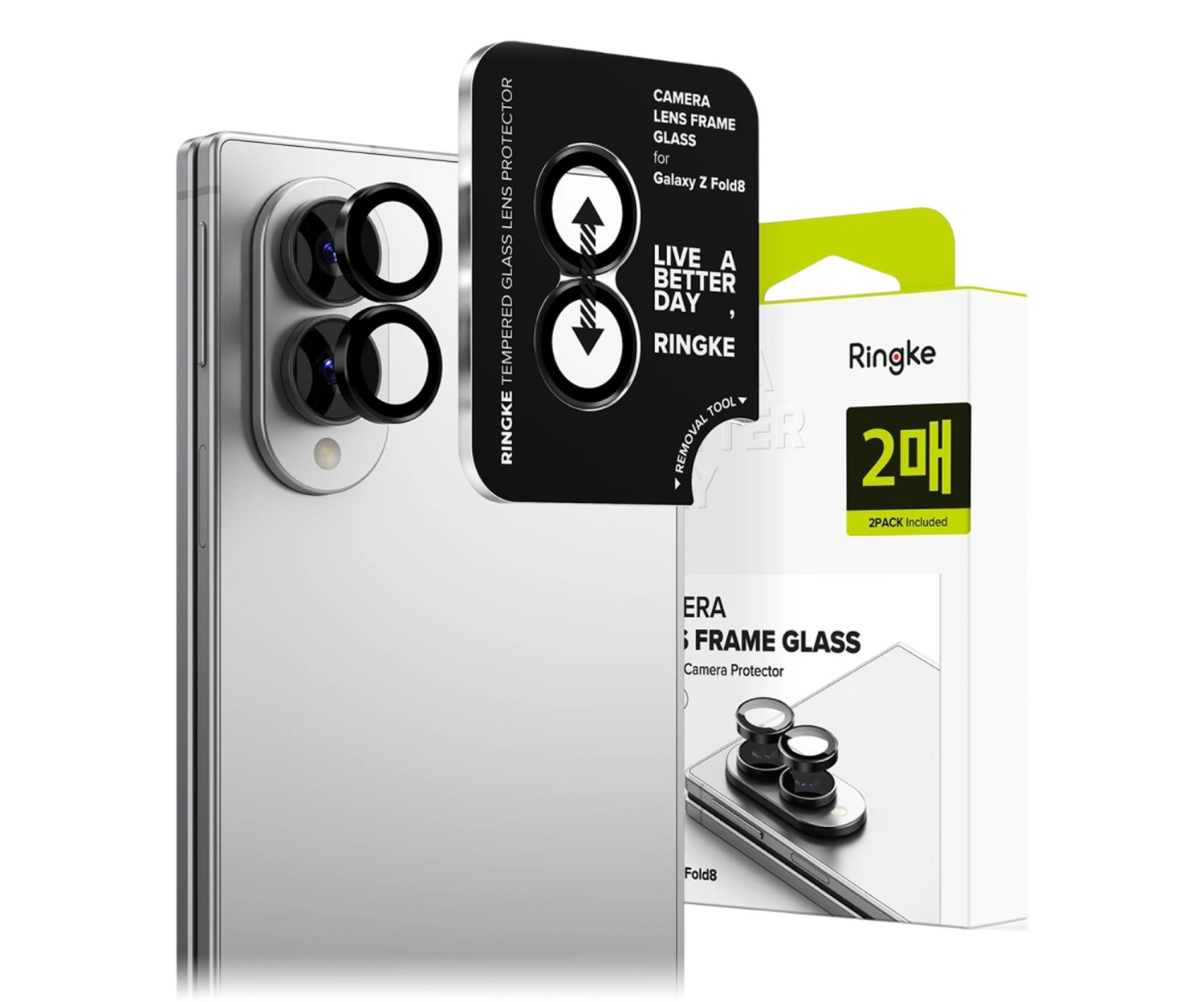 Ringke Camera Frame 2-Pack do Galaxy Z Fold 8 Black