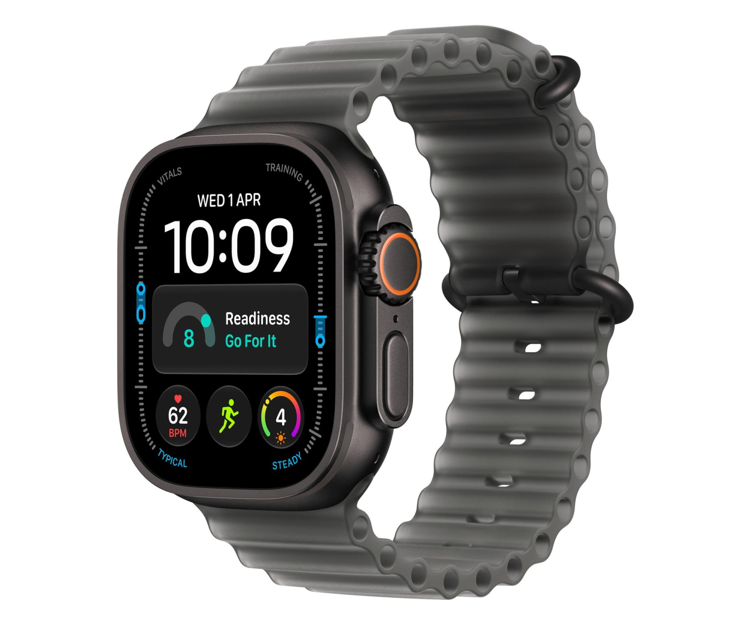 Apple Watch Ultra 4/Czarny Tytan/Półprzezroczysta czerń Ocean