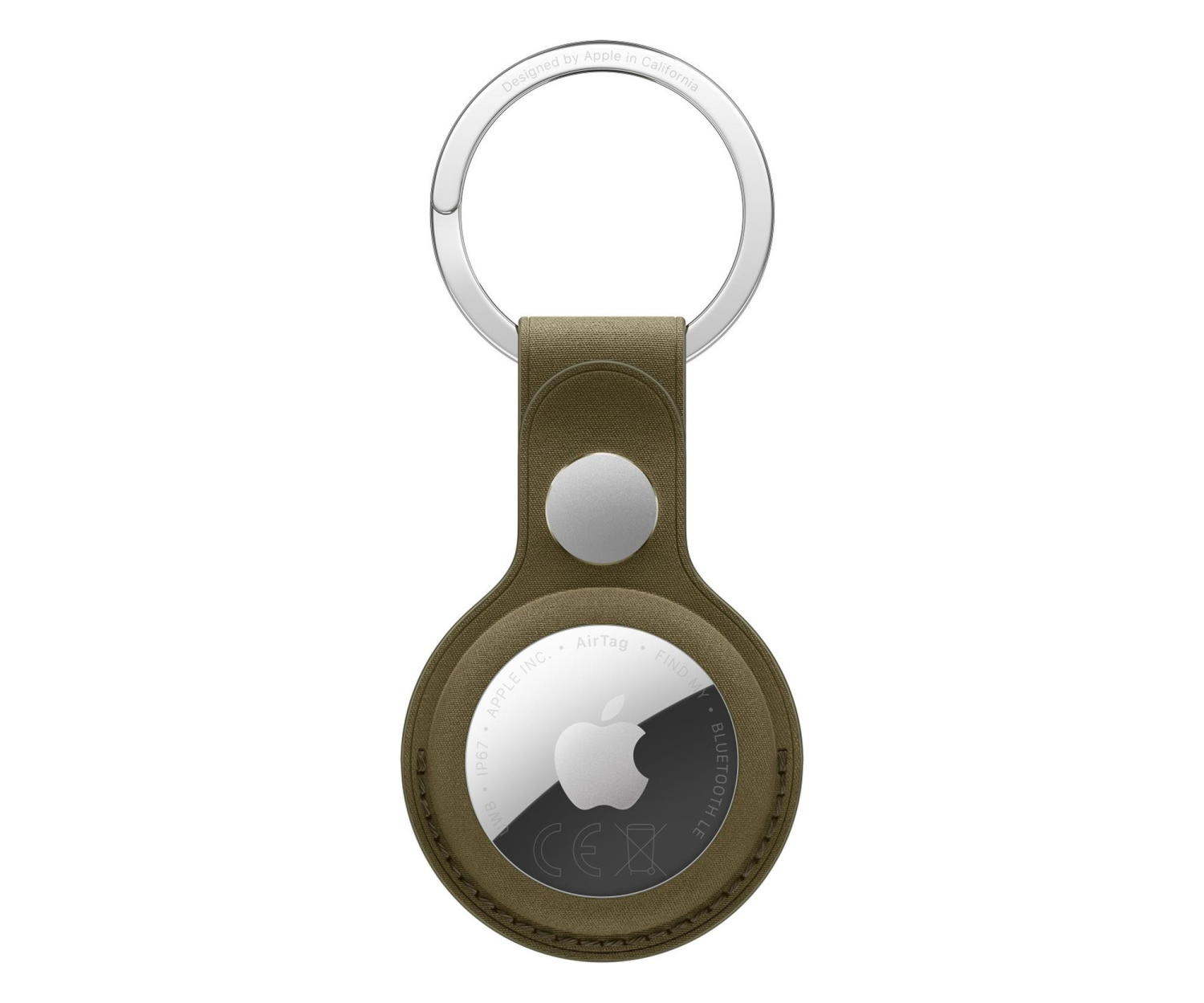 Apple Brelok z tkaniny FineWoven do AirTaga ciemna oliwka