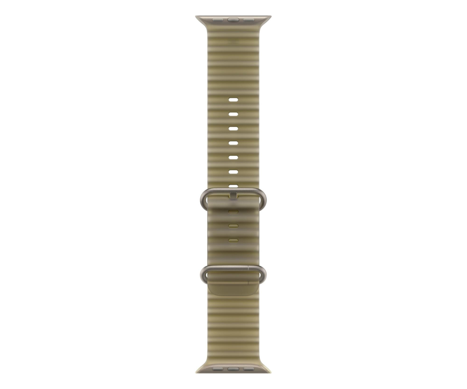 Apple 49mm Translucent Kelp Ocean Band - Natural Titanium Finish