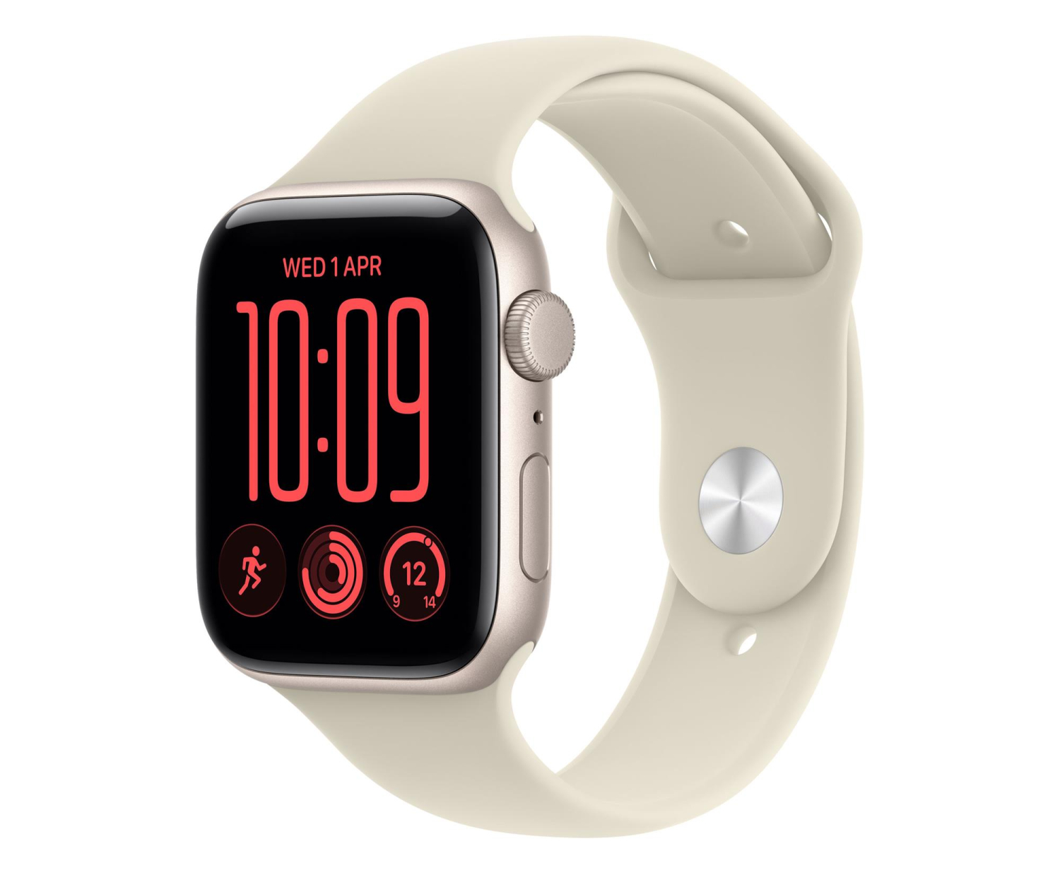 Apple Watch SE 3 44/Księżycowa Poświata Alu/Piaskowy Pasek M/L GPS