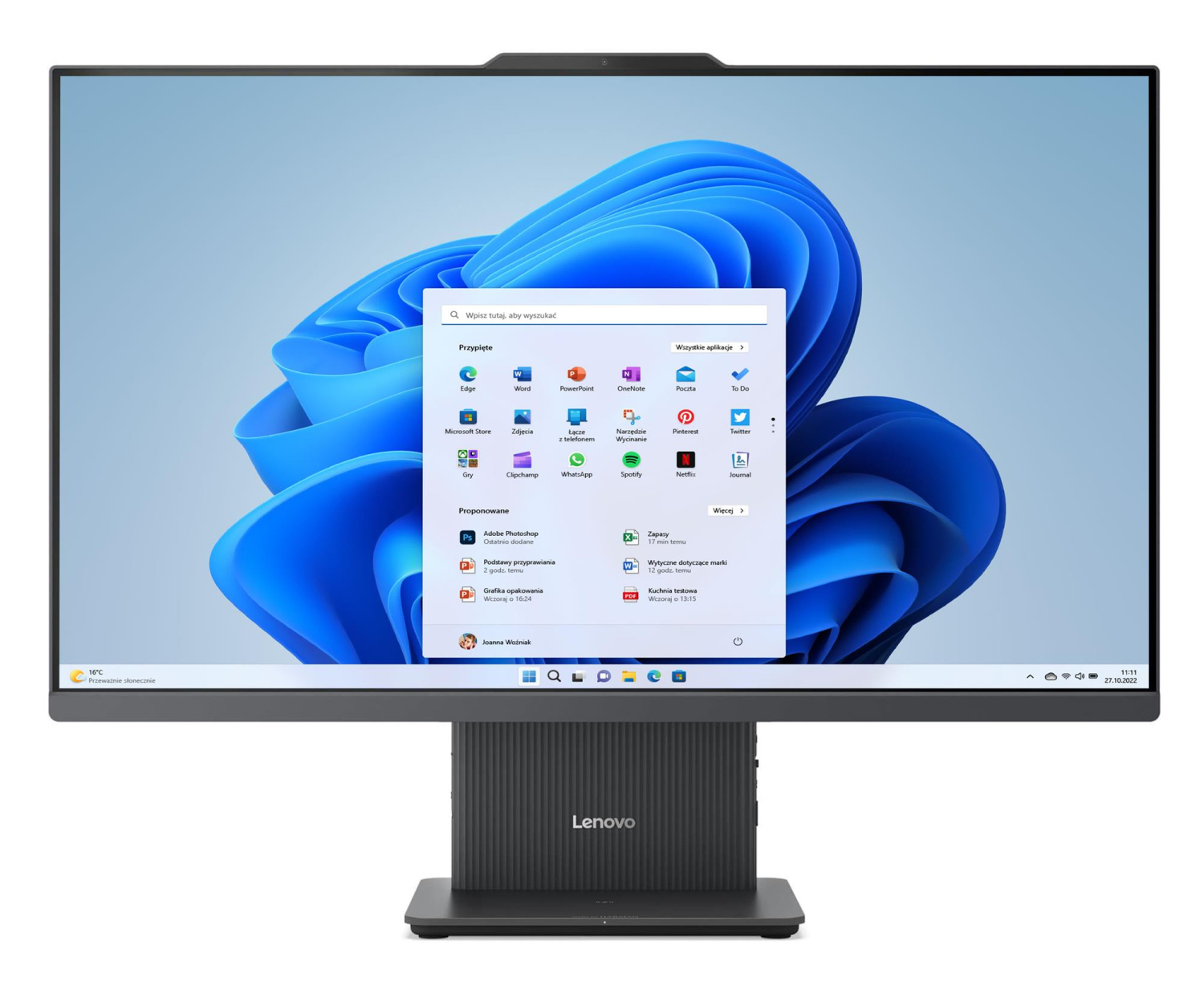 Lenovo IdeaCentre AIO 27 Ryzen 5-7533HS/16GB/512/Win11 Czarny