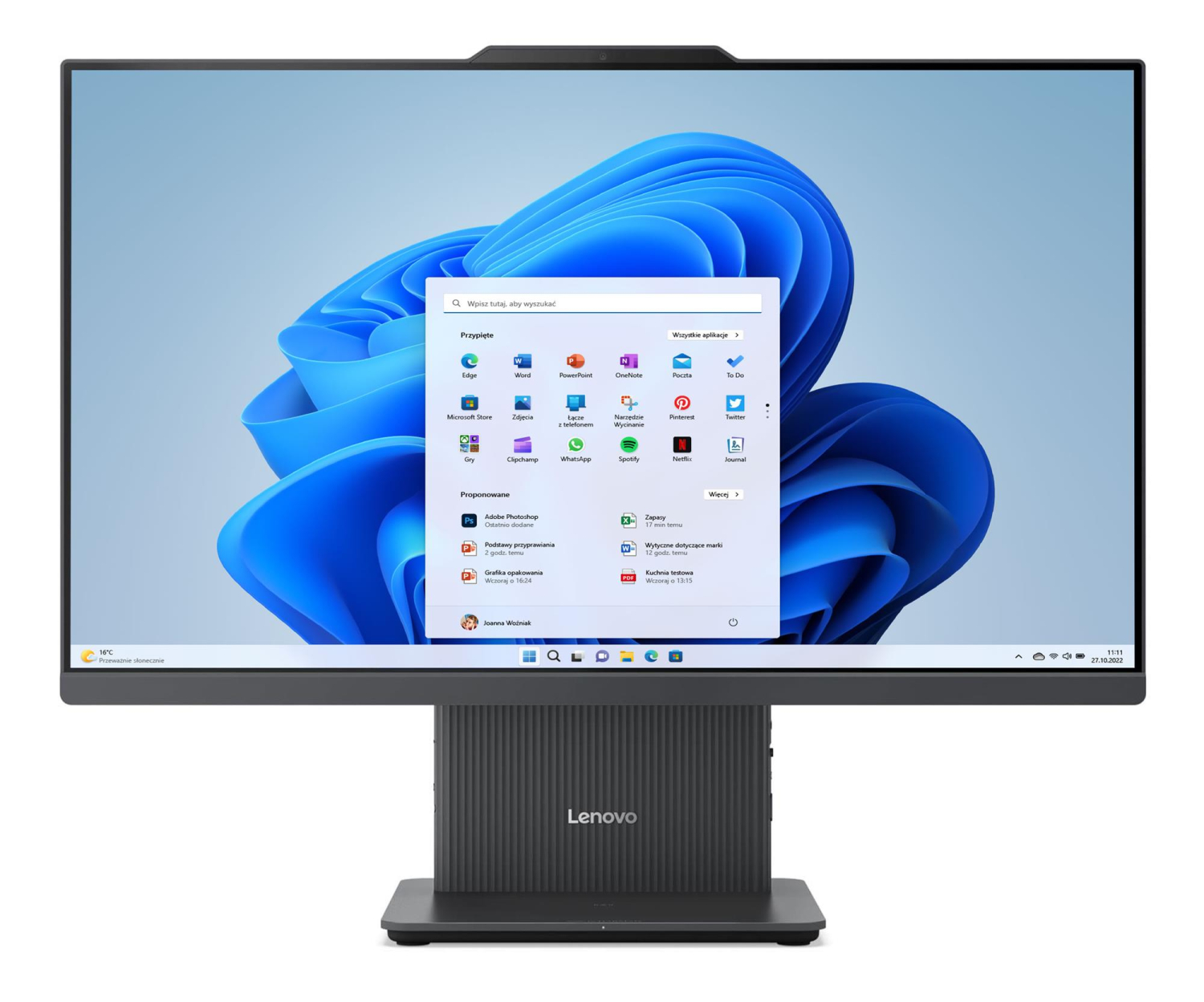 Lenovo IdeaCentre AIO 24 Ryzen 5-7533HS/16GB/1TB/Win11 Czarny