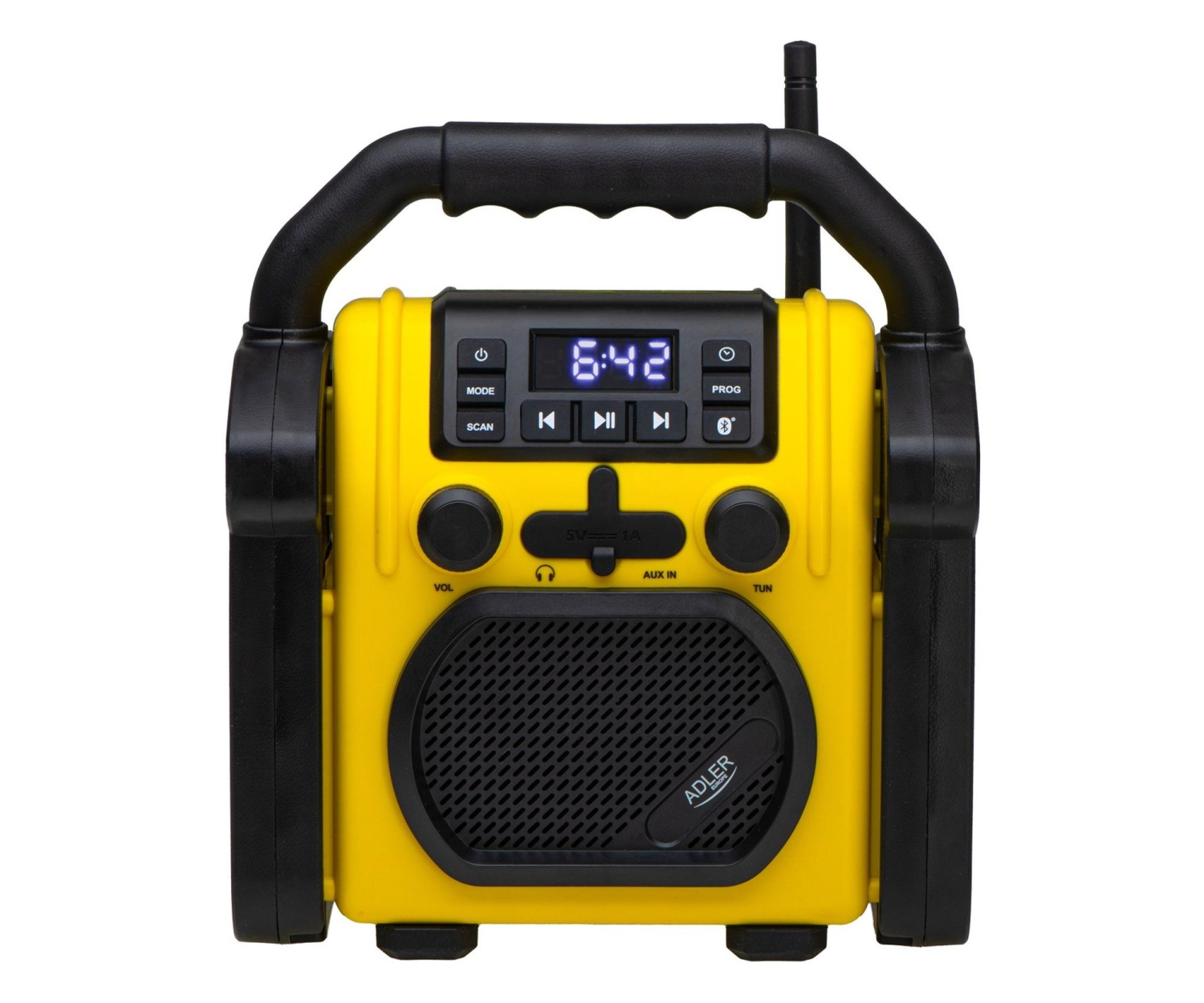 Wytrzymałe Radio Budowlane Bluetooth IPX 54 Odporne Przenośne Adler