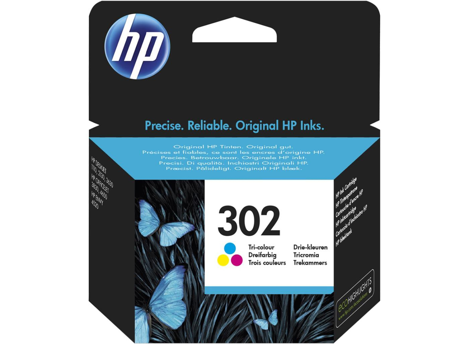 HP 302 CMY color do 165str. Instant Ink