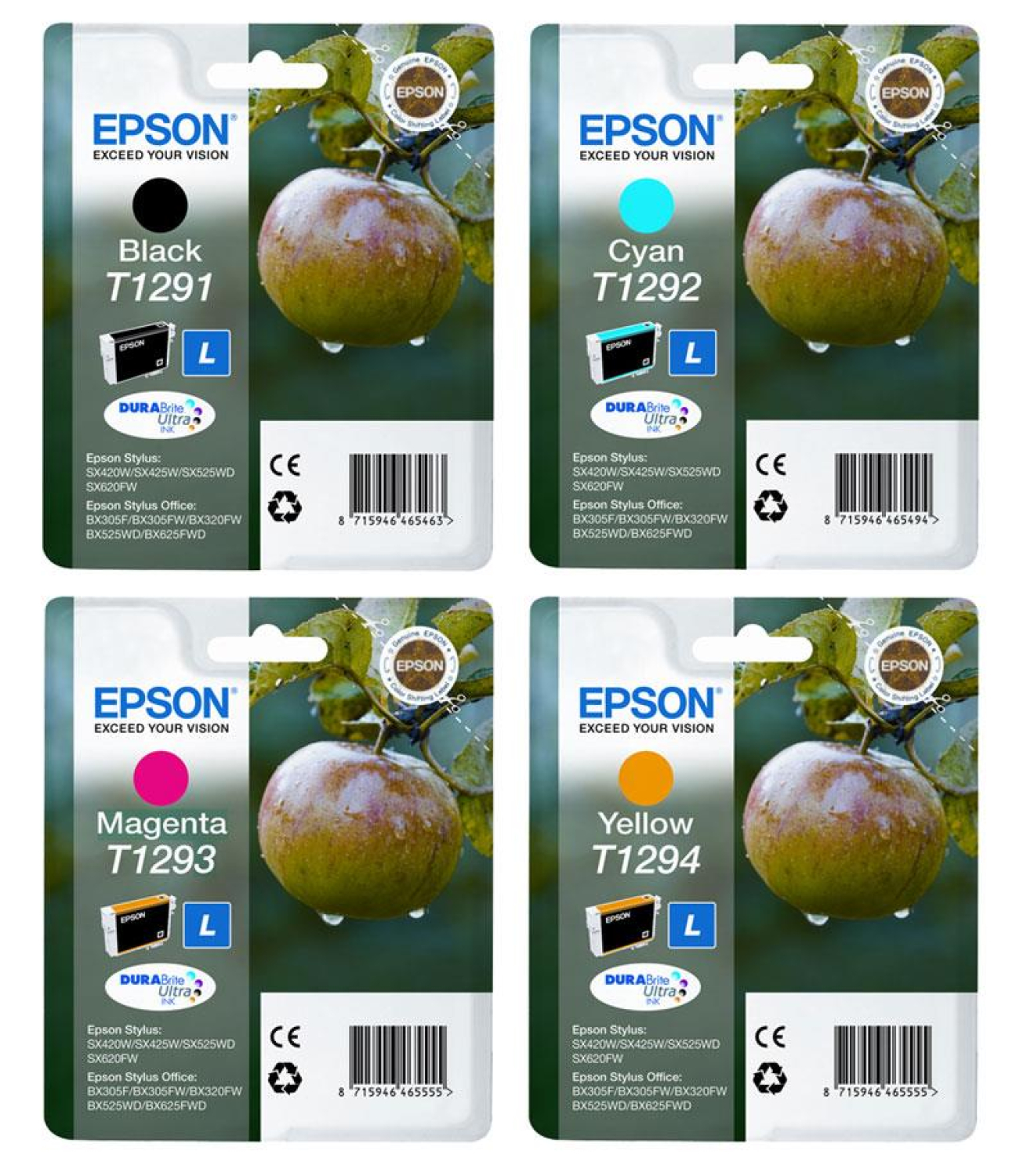 Epson Zestaw 4 tuszów T1295 (T1291 T1292 T1293 T1294)