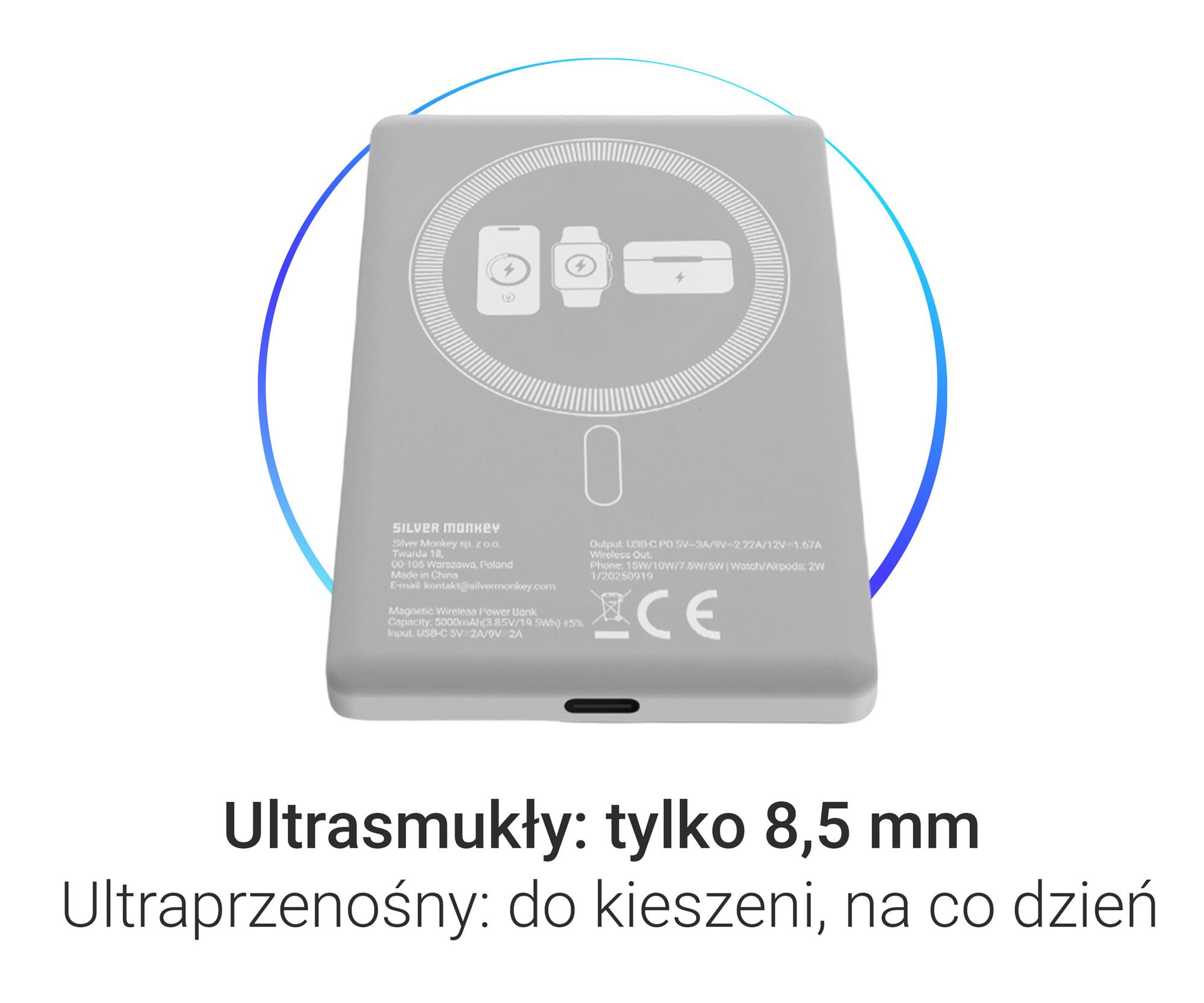 Ultra Slim Powerbank MagSafe 3in1 5000mAh