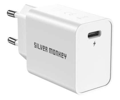 Ładowarka i powerbank Silver Monkey OUTLET - Ładowarka sieciowa 30W USB-C PD