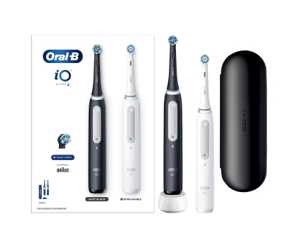 Szczoteczka elektryczna Oral-B Zestaw iO Series 4 Czarny+Biały