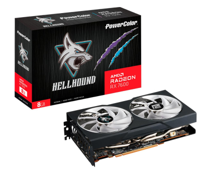 Karta graficzna AMD PowerColor Radeon RX 7600 Hellhound 8 GB GDDR6