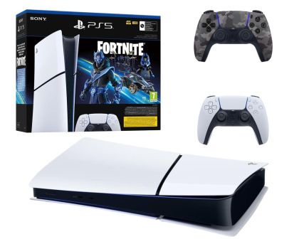 Konsola PlayStation Sony PlayStation 5 Slim Digital (Fortnite ) + pad Grey Cammo