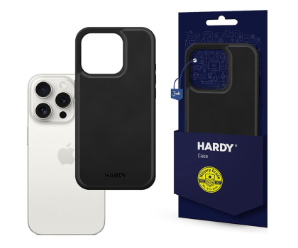 3mk HARDY Silky Leather MagCase do iPhone 15 Pro Max czarny