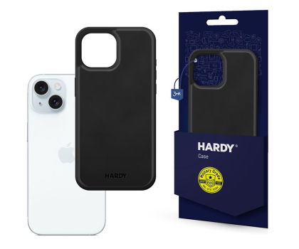 3mk HARDY Silky Leather MagCase do iPhone 15 czarny
