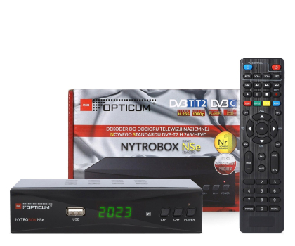 Telewizja_DVB-T i SAT OPTICUM OUTLET - Nytrobox H.265 DVB-T2