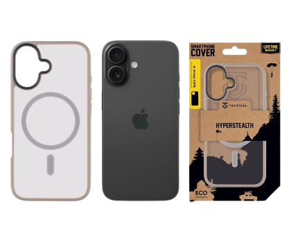 Etui / obudowa na smartfona Tactical MagForce Hyperstealth Kryt pro Apple iPhone 16 Light Grey