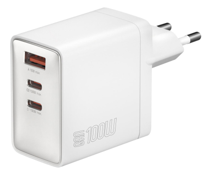 Ładowarka do smartfonów 4smarts Ładowarka sieciowa Pocket GaN 100W 2xUSB-C + USB-A biały