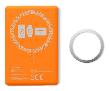 Powerbank Silver Monkey Smart 5 000 mAh MagSafe UltraSlim 3w1 Kosmiczny pomarańcz