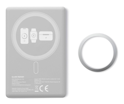 Powerbank Silver Monkey Smart 5 000 mAh MagSafe UltraSlim 3w1 Biały obłok